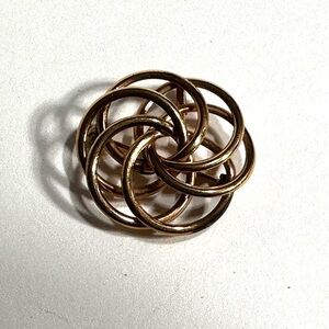 Gold Filled Carl Art Lovers Knot Brooch 1/20 12K GF Retro MCM Celtic Whimsigoth